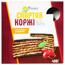 Коржі для торта Домашні Продукти Спартак шоколадні 400г mini slide 1