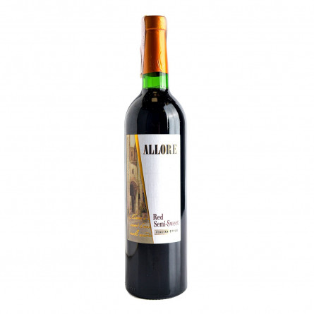Вино Allore червоне напівсолодке 9-13% 0,75л