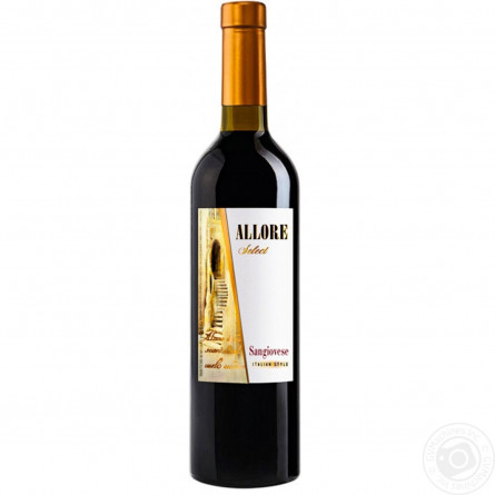 Вино Allore Select Sangiovese червоне сухе 9,5-14% 0,75л
