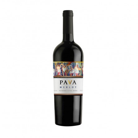 Вино Pava Мерло ординарне червоне сухе 9,5-14% 0,75л