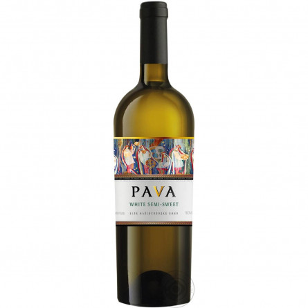 Вино Pava ординарне біле напівсолодке 9,5-13% 0,75л