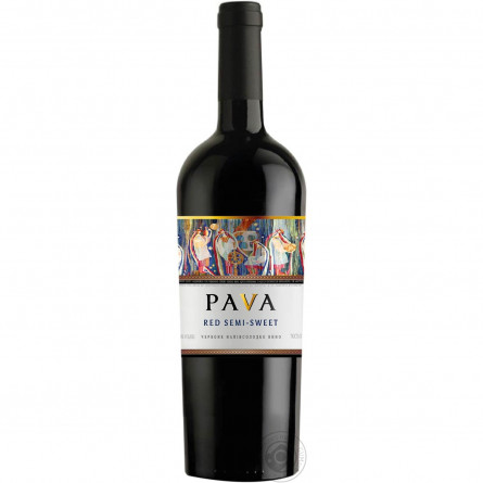 Вино Pava ординарне червоне напівсолодке 9,5-13% 0,75л