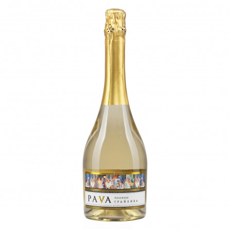 Вино газоване Pava Грайлива полуниця біле напівсолодке 9-13% 0,75л