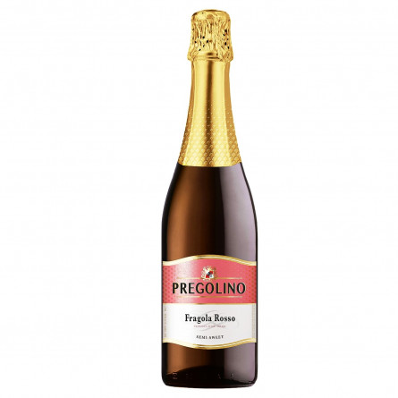 Напій винний Pregolino Fragola Rosso напівсолодкий червоний 5-8,5% 0,75л