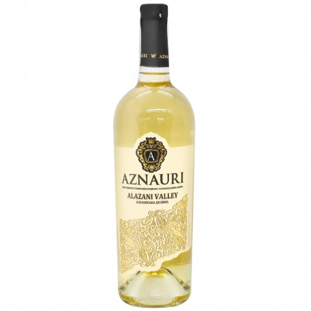 Вино Aznauri Алазанская долина белое полусладкое 9-13% 0,75л slide 1