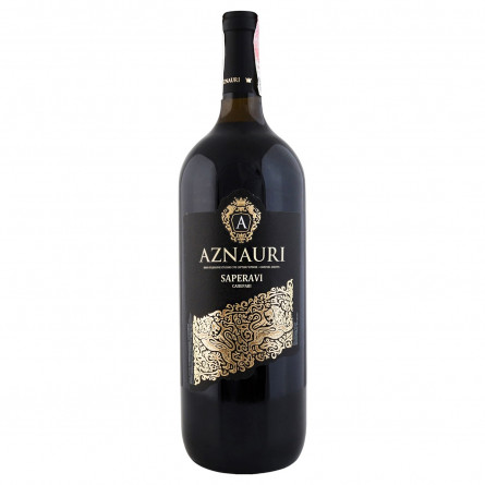 Вино Aznauri Саперави красное сухое 11% 1,5л