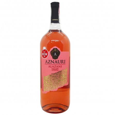 Вино Aznauri Rose рожеве напівсолодке 9-13% 1,5л slide 1