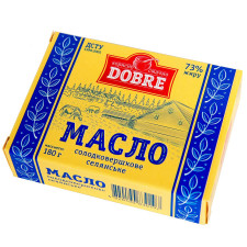 Масло Dobre солодковершкове селянське 73% 180г mini slide 1