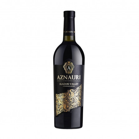 Вино Aznauri Алазанская долина красное полусладкое 9-13% 0,75л slide 1