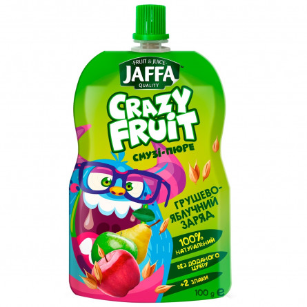 Смузі-пюре Jaffa Crazy Fruit Грушево-яблучний заряд Груша-яблуко-злаки 100мл