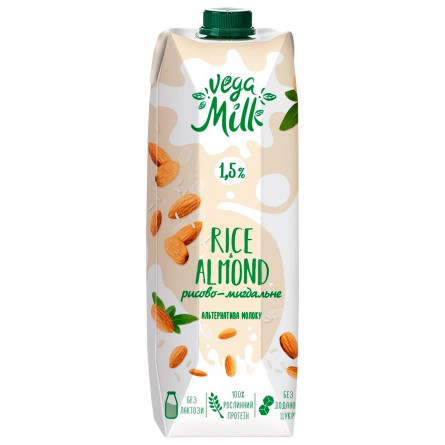 Напій рисово-мигдальний Vega Milk ультрапастеризований 1,5% 950мл