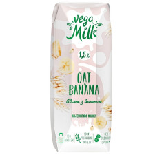 Напиток овсяный Vega Milk с бананом ультрапастеризованный 1,5% 250мл mini slide 1