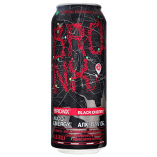 Напиток слабоалкогольный Bronx Black Cherry энергетический 8% 0,5л mini slide 1