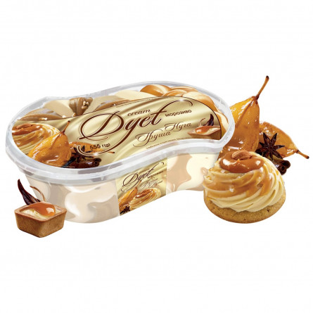 Морозиво Ласунка Cream Dyet грушове з карамельним соусом 550г