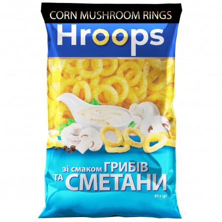 Изделия фигурные Hroops со вкусом грибов и сметаны 50г