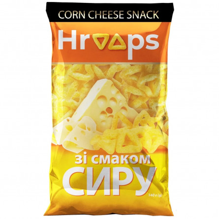 Снеки кукурудзяні Hroops зі смаком сиру 140г slide 1