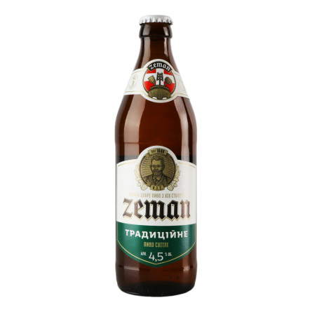Пиво Земан Традиційне світле 4% 0,5л