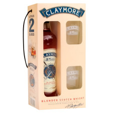 Виски Claymore 40% 0,7л + 2 склянки mini slide 1