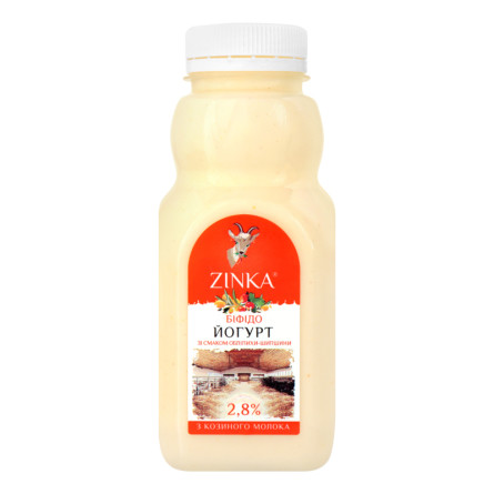 Бифидойогурт Zinka из козьего молока со вкусом Облепихи-Шиповника 2,8% 300г