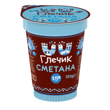 Сметана Глечик 15% 350г mini slide 1