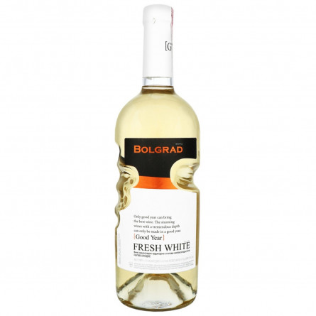 Вино Bolgrad Good Year Fresh White ординарне столове біле напівсолодке 9-13% 0,75л slide 1