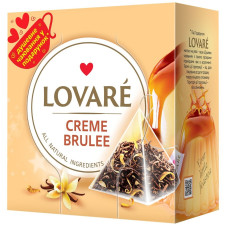 Чай черный Lovare Creme Brulee листовой байховый в пирамидках 15*2г mini slide 1