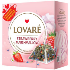 Чай зелений Lovare Strawberry Marshmallow листовий байховий в пірамідках 15*2г mini slide 1