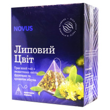 Чай травяной Novus Липовый цвет с фруктами, лепестками цветов и ароматом яблока 2г*15шт mini slide 1