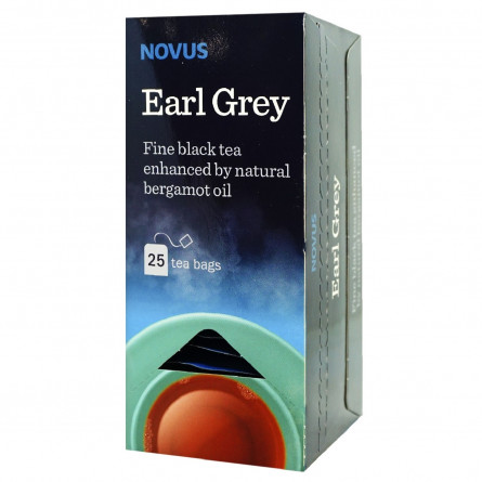 Чай чорний Novus Earl Grey байховий з олією бергамота 25шт 1,5г slide 1