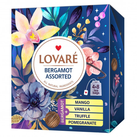 Чай Lovare Bergamot Assorted чорний 32х2г