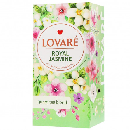 Чай Lovare Royal Jasmine зелений з пелюстками та ароматом жасмину 24шт*1,5г