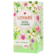 Чай Lovare Royal Jasmine зелений з пелюстками та ароматом жасмину 24шт*1,5г mini slide 1