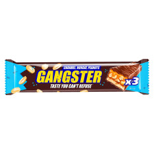 Батончик Vale Gangster з арахісом, нугою та карамеллю глазурований 100г mini slide 1