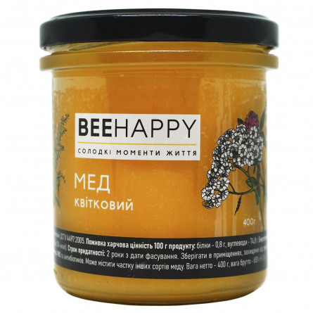 Мед BeeHappy квітковий 400г