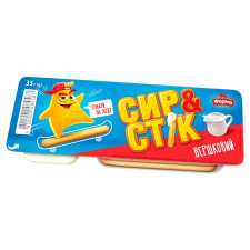 Сыр плавленый Ферма Сыр&Стик Сливочный пастообразный и хлебные палочки гриссини 60% 35г mini slide 1