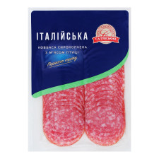 Ковбаса Салтівський МК Італійська з м'ясом птиці сирокопчена 80г mini slide 1