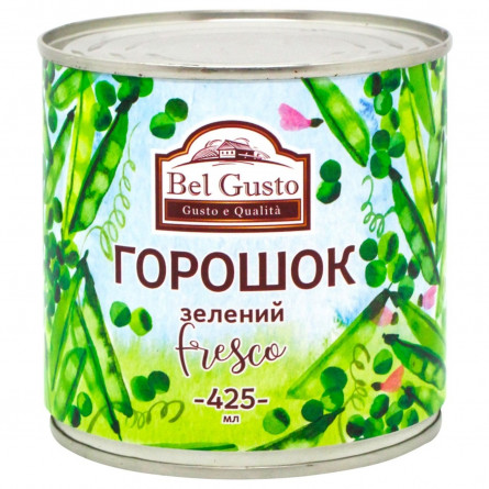 Горошок Bel Gusto зелений консервований 425мл