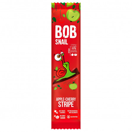 Цукерка Bob Snail Яблучно-вишневий страйп 14г slide 1