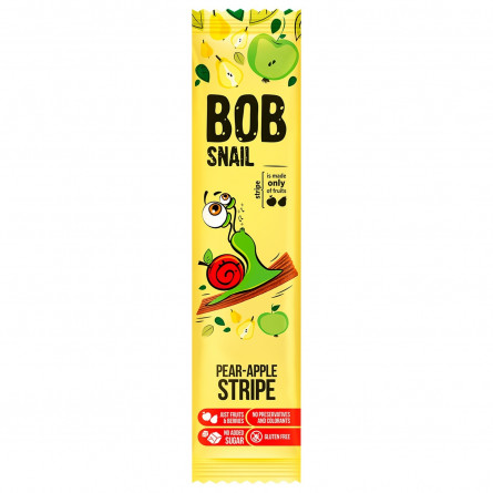 Цукерки Bob Snail грушево-яблучний страйп 14г slide 1