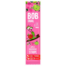 Конфеты Bob Snail яблочно-малиновый страйп 14г mini slide 1