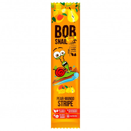 Конфеты Bob Snail грушево-манговый страйп 14г slide 1