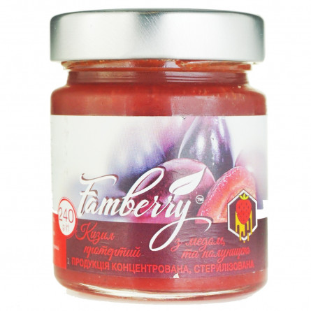 Кизил Famberry протертый с медом и клубникой 240г