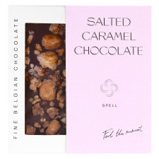 Шоколад Spell молочный с соленой карамелью карамелизированным хлопьями и фундуком 100г mini slide 1