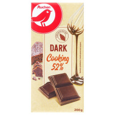 Шоколад Ашан Десертный темный 52% 200г mini slide 1