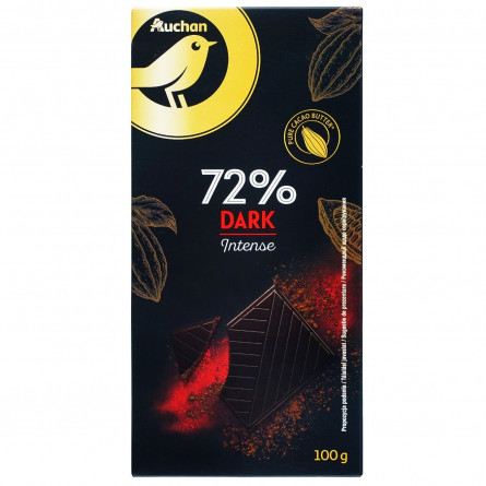 Шоколад Ашан темний 72% 100г