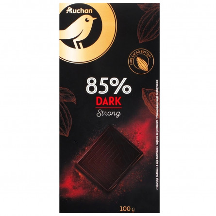 Шоколад Ашан чорний 85% 100г