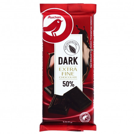 Шоколад Ашан чорний 50% 100г