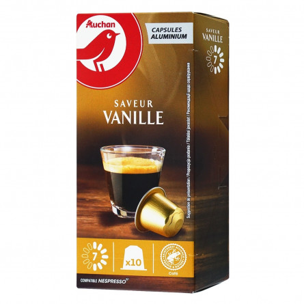 Кава Ашан з ароматом ванілі у капсулах 10шт*5,2г