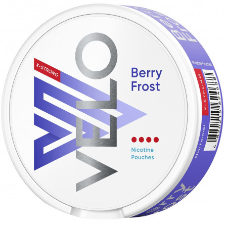 Безтабачные никотиносодержащие паучи Velo Berry Frost X-Strong slide 1