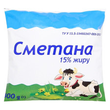 Сметана 15% 400г mini slide 1